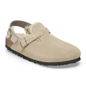 Tokio Shearling Suede Leather-Shearling Taupe