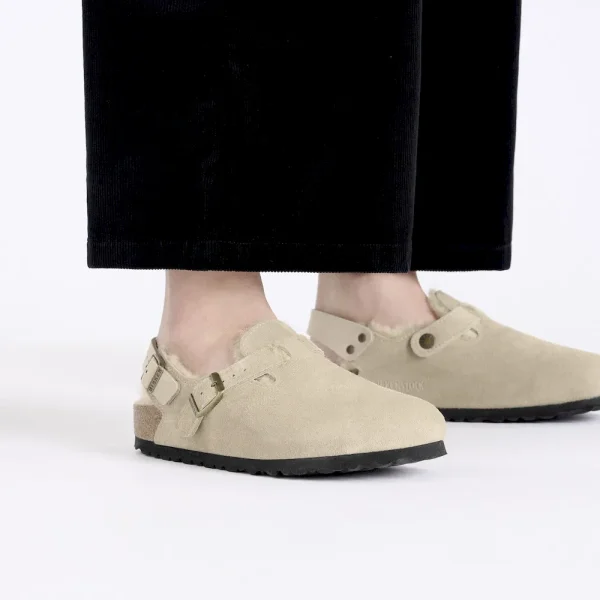 Tokio Shearling Suede Leather-Shearling Taupe - Image 3