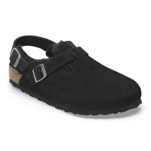 Tokio Shearling Suede Leather-Shearling Black