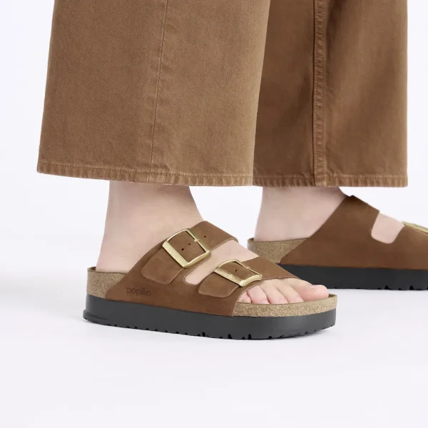 Arizona Flex Platform Nubuck Leather Dark Tea - Image 3