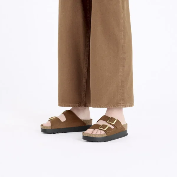 Arizona Flex Platform Nubuck Leather Dark Tea - Image 2