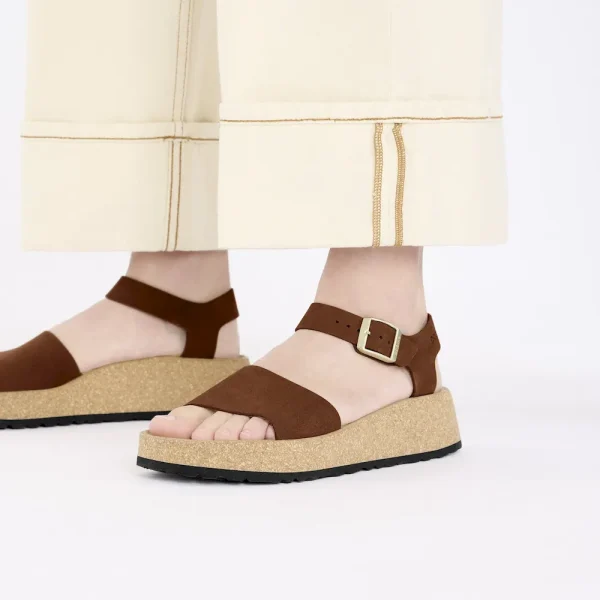 Glenda Nubuck Leather Dark Tea - Image 3