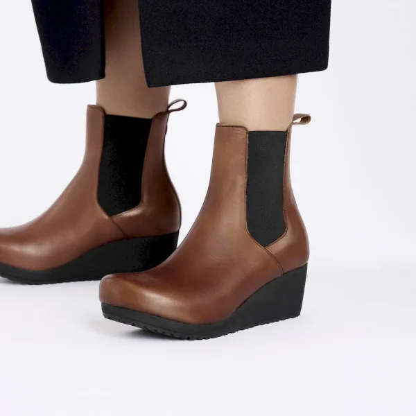 Ebba Slip On Leather Black/Cognac - Image 3