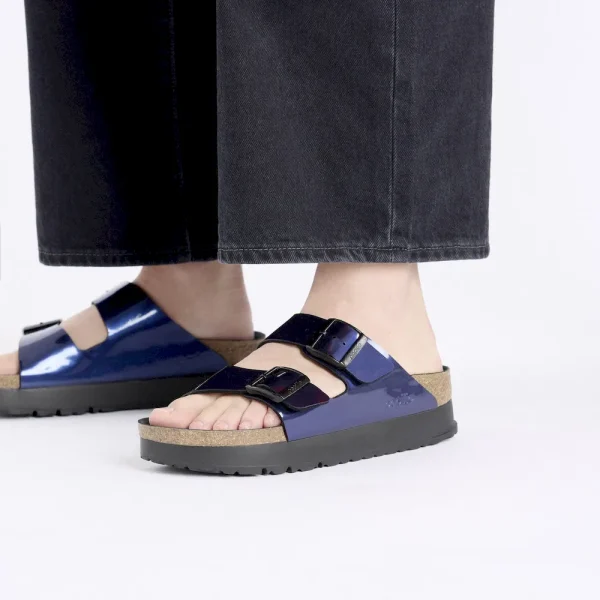 Arizona Flex Platform Birko-Flor Patent Steel Dark Blue - Image 3