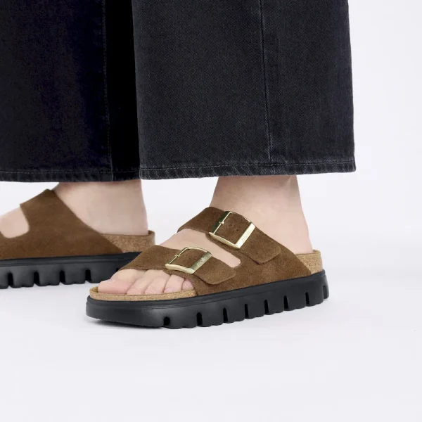 Arizona Chunky Suede Leather Dark Tea/ Black - Image 3