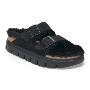 Arizona Chunky Shearling Suede Leather-Shearling Black