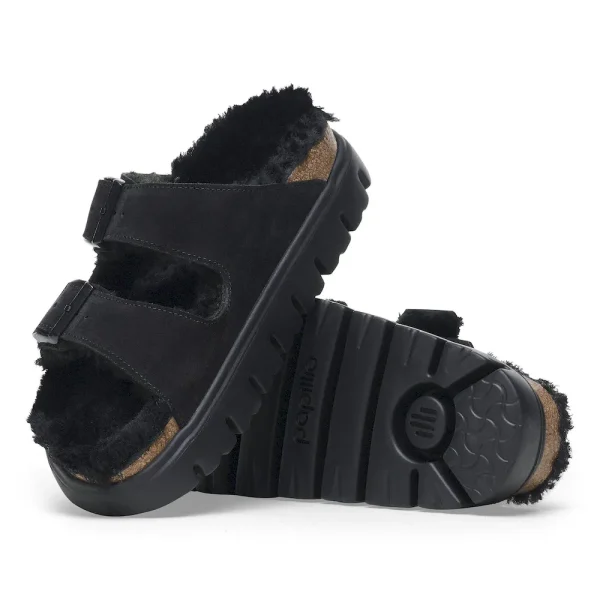 Arizona Chunky Shearling Suede Leather-Shearling Black - Image 4