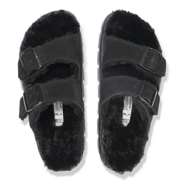 Arizona Chunky Shearling Suede Leather-Shearling Black - Image 5