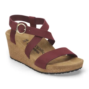 Sibyl Ring-Buckle Nubuck Leather Zinfandel