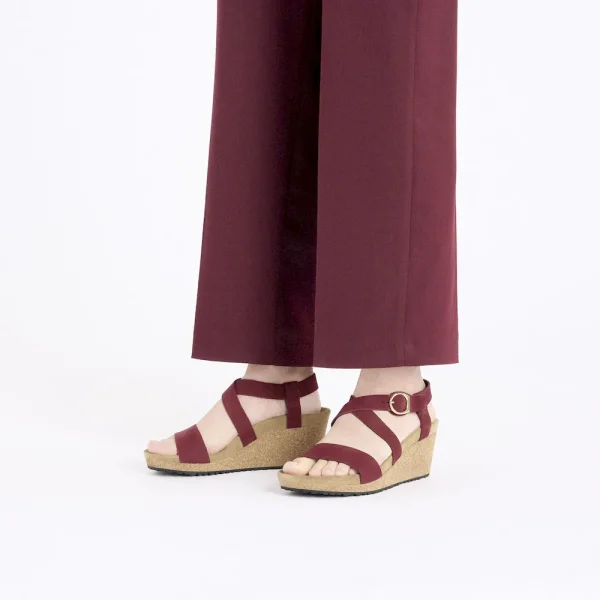 Sibyl Ring-Buckle Nubuck Leather Zinfandel - Image 2
