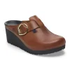 Fanny Ring-Buckle Leather Black/Cognac