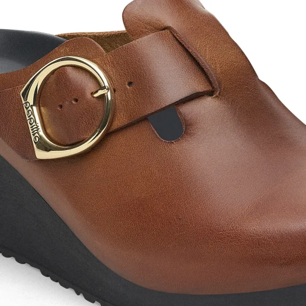 Fanny Ring-Buckle Leather Black/Cognac - Image 8