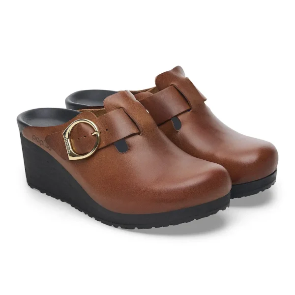 Fanny Ring-Buckle Leather Black/Cognac - Image 6