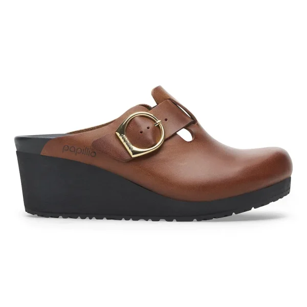 Fanny Ring-Buckle Leather Black/Cognac - Image 7