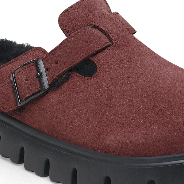 Boston Chunky Shearling Suede Leather-Shearling Berry Crush - Image 8
