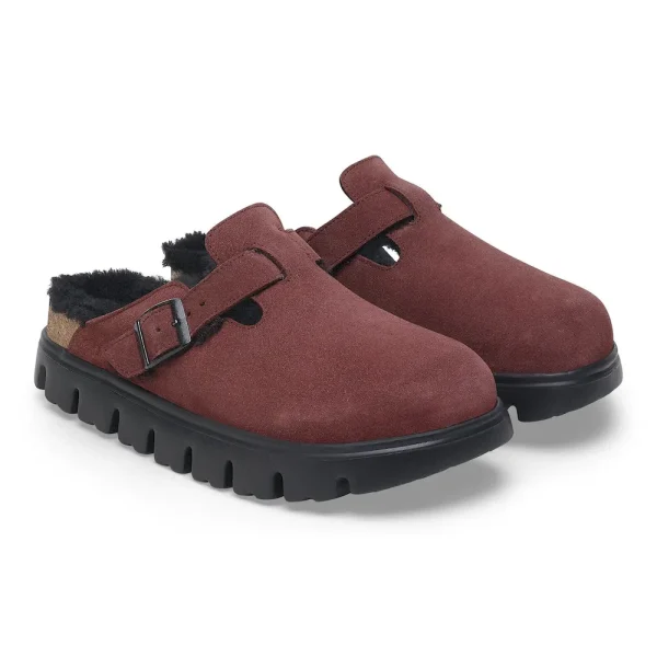Boston Chunky Shearling Suede Leather-Shearling Berry Crush - Image 6