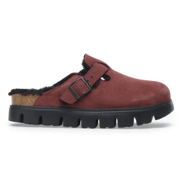 Boston Chunky Shearling Suede Leather-Shearling Berry Crush - Image 7