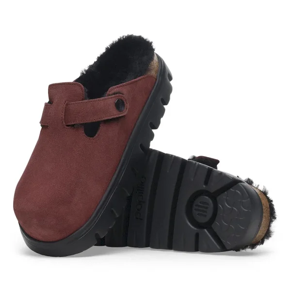 Boston Chunky Shearling Suede Leather-Shearling Berry Crush - Image 4