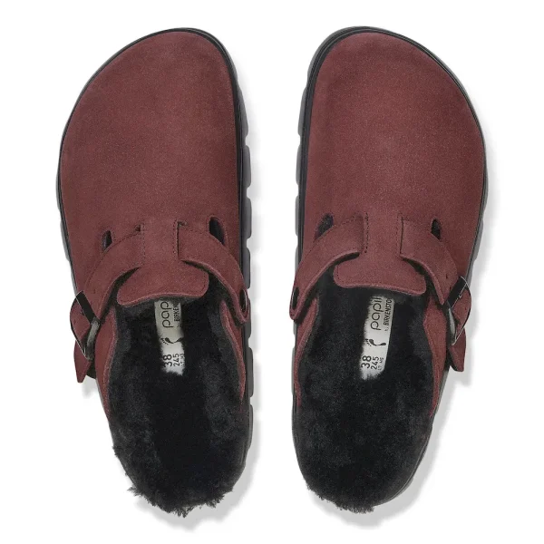 Boston Chunky Shearling Suede Leather-Shearling Berry Crush - Image 5