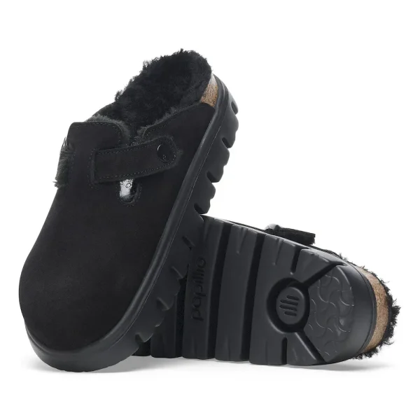 Boston Chunky Shearling Suede Leather-Shearling Black - Image 4
