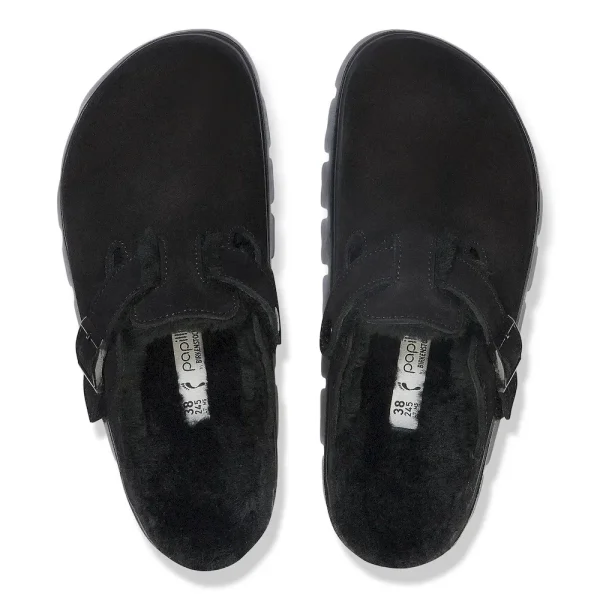 Boston Chunky Shearling Suede Leather-Shearling Black - Image 5