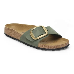 Madrid Big Buckle Nubuck Leather Thyme