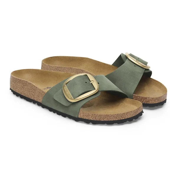 Madrid Big Buckle Nubuck Leather Thyme - Image 6