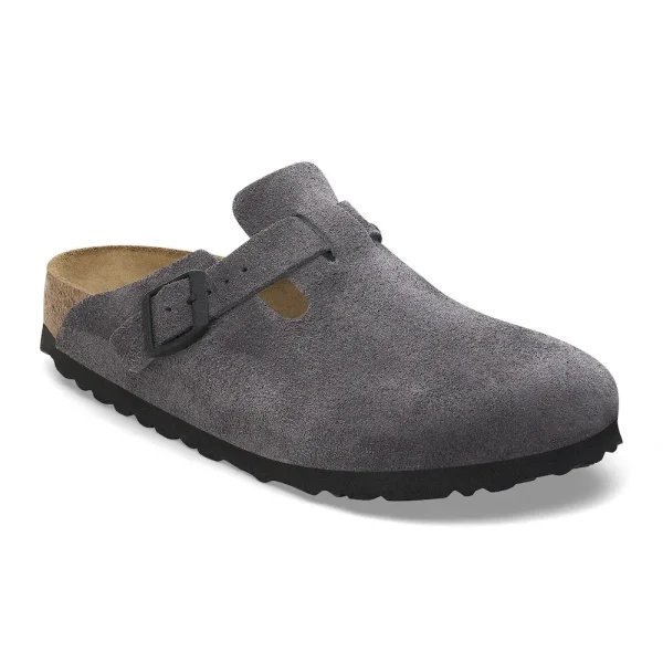 Boston Suede Leather Velvet Grey