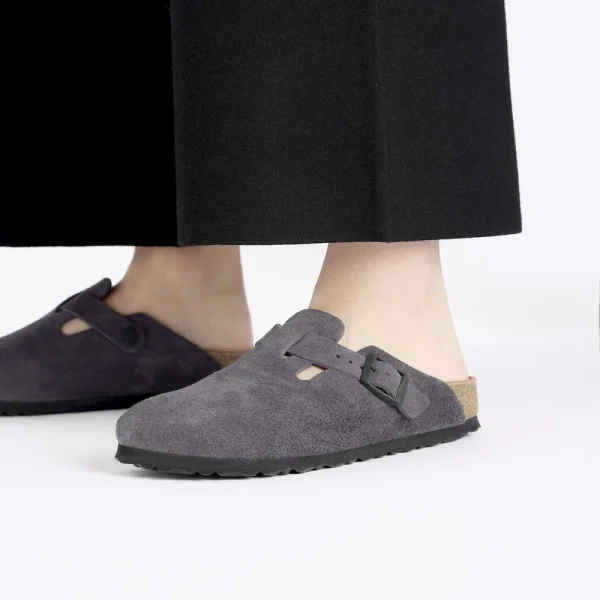Boston Suede Leather Velvet Grey - Image 3