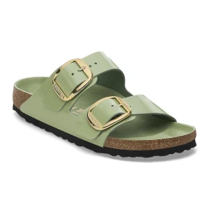 Arizona Big Buckle Natural Leather Patent High-Shine Green Tea