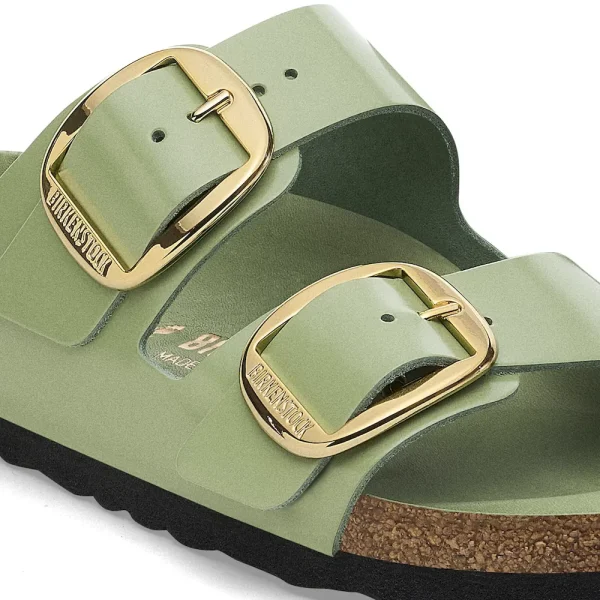 Arizona Big Buckle Natural Leather Patent High-Shine Green Tea - Image 8