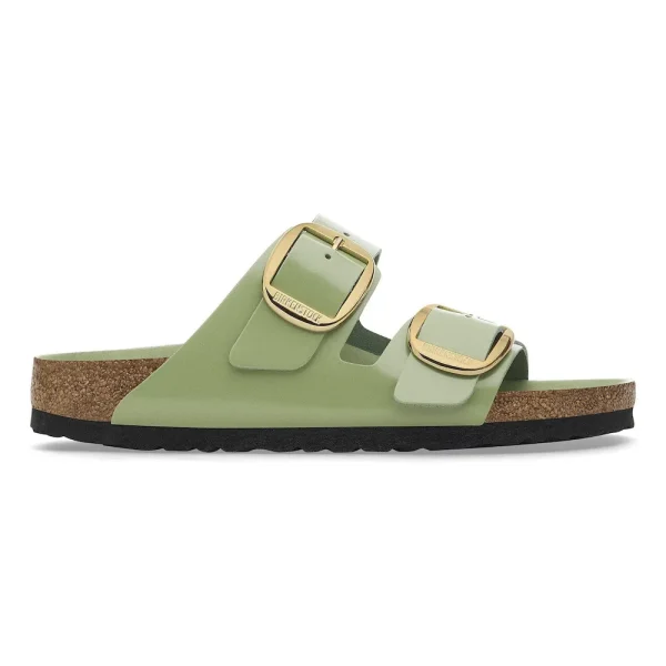 Arizona Big Buckle Natural Leather Patent High-Shine Green Tea - Image 7