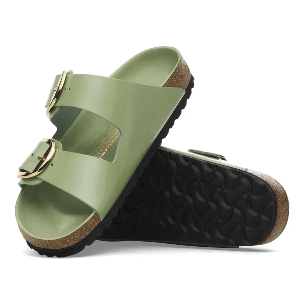 Arizona Big Buckle Natural Leather Patent High-Shine Green Tea - Image 4