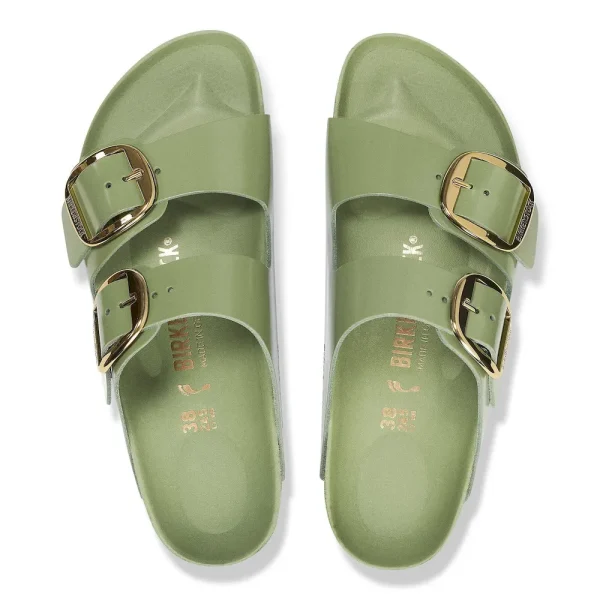 Arizona Big Buckle Natural Leather Patent High-Shine Green Tea - Image 5