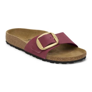 Madrid Big Buckle Nubuck Leather Berry Crush