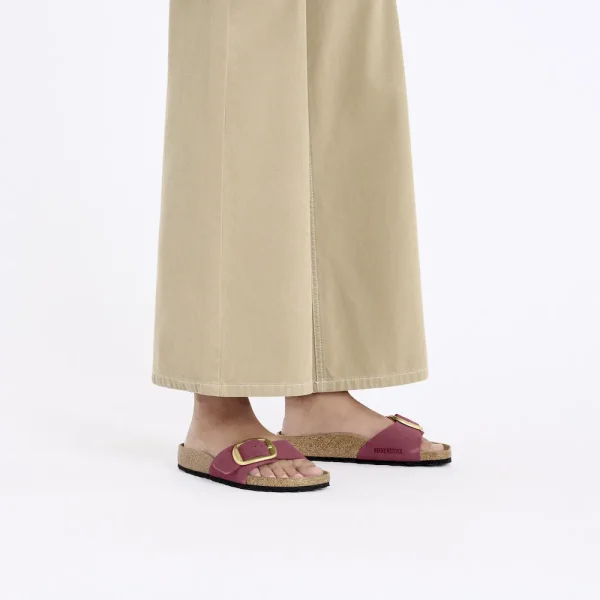 Madrid Big Buckle Nubuck Leather Berry Crush - Image 2