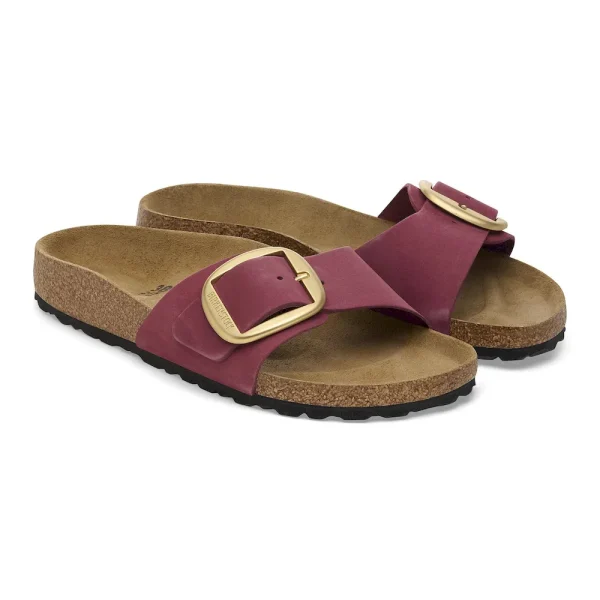 Madrid Big Buckle Nubuck Leather Berry Crush - Image 6