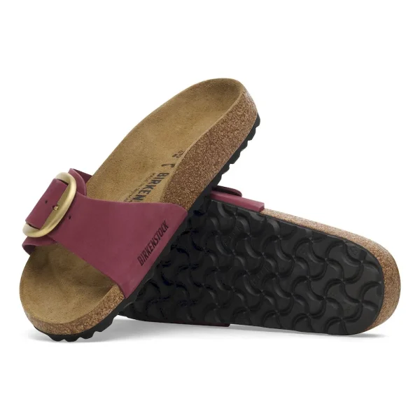 Madrid Big Buckle Nubuck Leather Berry Crush - Image 4
