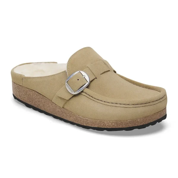 Buckley Shearling Suede Leather Taupe