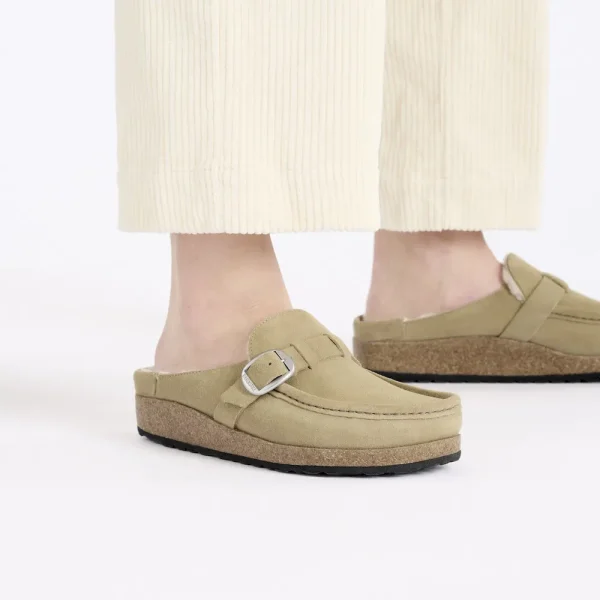 Buckley Shearling Suede Leather Taupe - Image 3