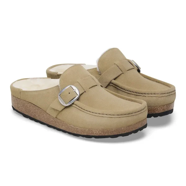 Buckley Shearling Suede Leather Taupe - Image 6