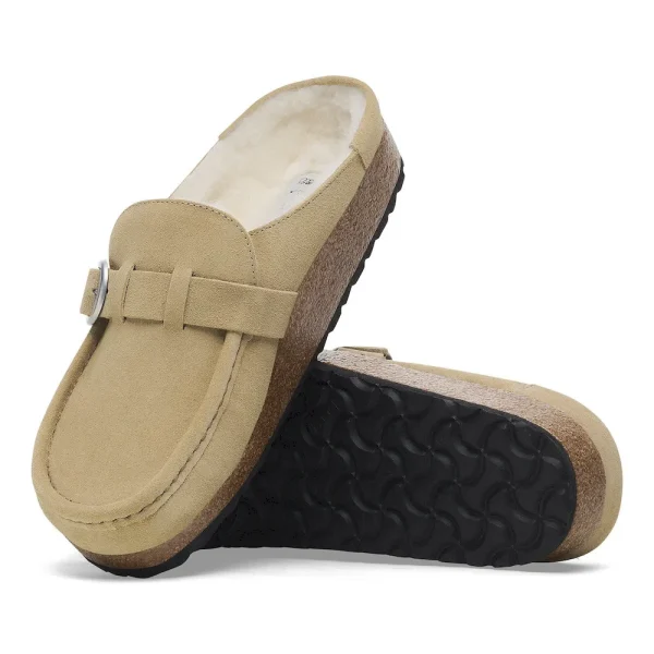 Buckley Shearling Suede Leather Taupe - Image 4