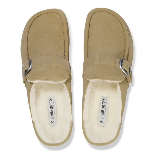 Buckley Shearling Suede Leather Taupe - Image 5
