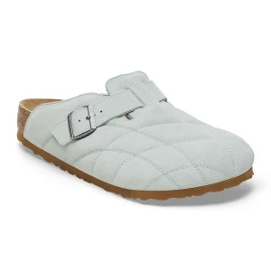 Boston Quilted Suede Leather Aqua