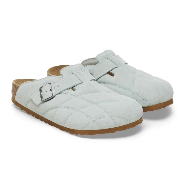 Boston Quilted Suede Leather Aqua - Image 4