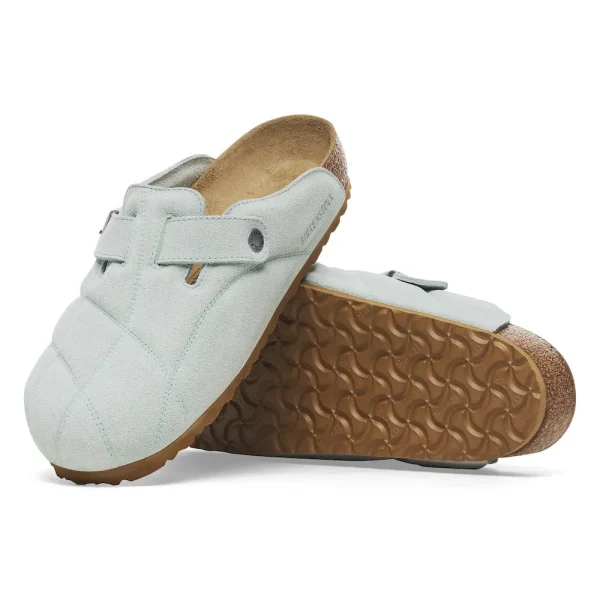 Boston Quilted Suede Leather Aqua - Image 2