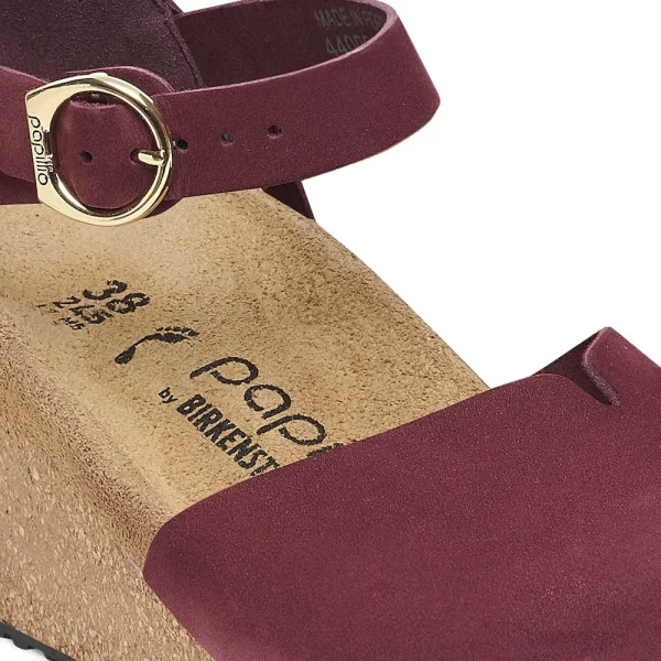 Mary Ring-Buckle Nubuck Leather Zinfandel - Image 8