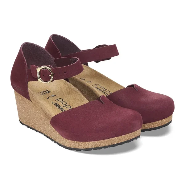 Mary Ring-Buckle Nubuck Leather Zinfandel - Image 6