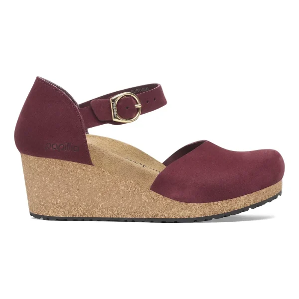 Mary Ring-Buckle Nubuck Leather Zinfandel - Image 7