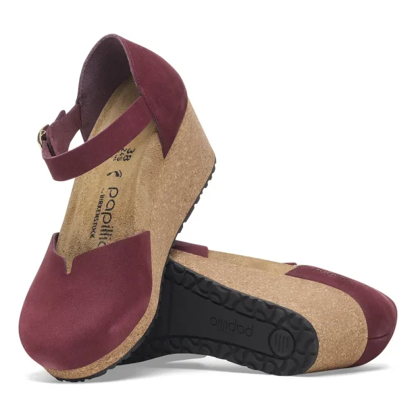 Mary Ring-Buckle Nubuck Leather Zinfandel - Image 4